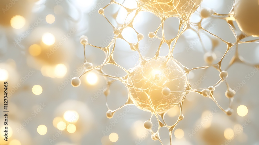 Poster A clean, abstract composition featuring interconnected glowing nodes forming a seamless digital network.