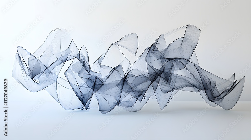 Poster A conceptual abstract layout of translucent shapes blending seamlessly into a cohesive network.