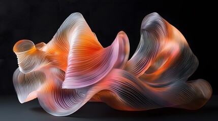 A vibrant depiction of interwoven translucent ribbons creating a dynamic seamless flow.