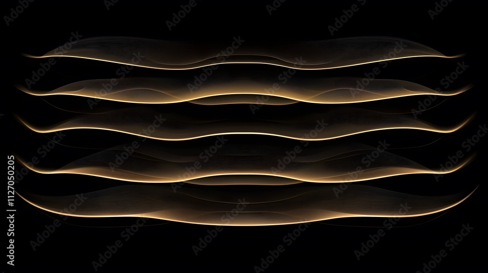 Aufkleber Abstract glowing layers transitioning smoothly into a gradient-filled seamless flow.