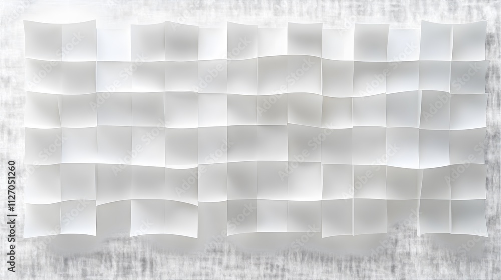Poster overlapping numeric designs forming a grid-like pattern, each digit fading subtly into the next. whi