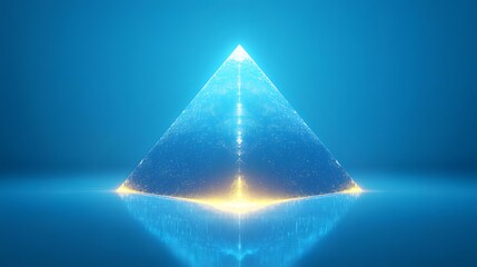 Luminous Pyramid: A Digital Abstract Masterpiece
