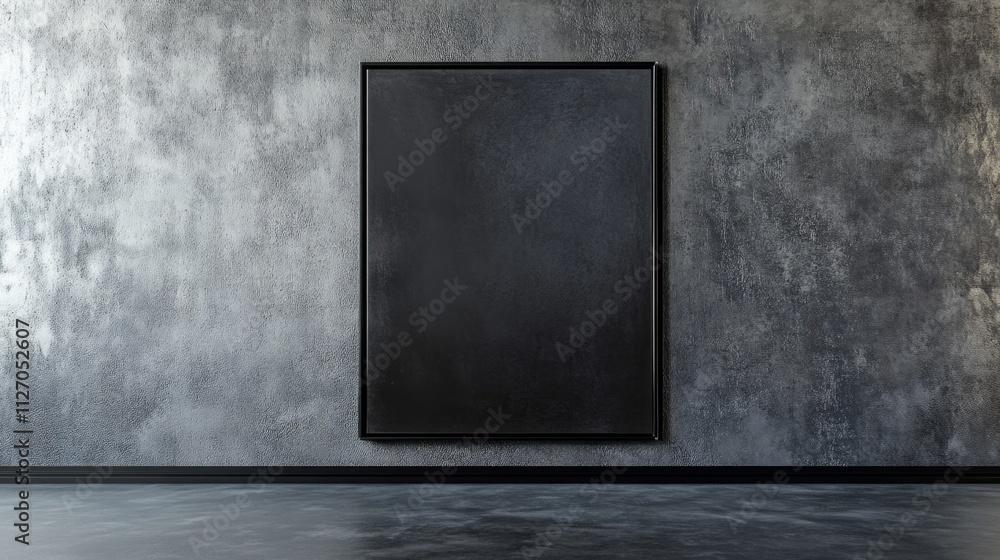 Poster artistic interpretation of a blank canvas in modern minimalist space