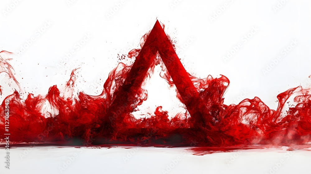 Poster A bold artistic depiction of numbers forming a triangle, with lighter shades at the apex creating depth. White background. No shadow