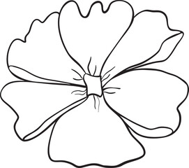 Bow Outline illustration Vector hand-drawn line art Cute romantic decor for greeting cards, wedding invitations, stickers.