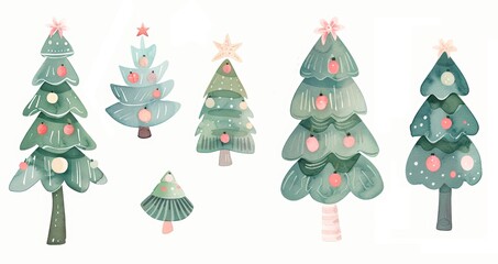 árbol de navidad minimalista. aislado