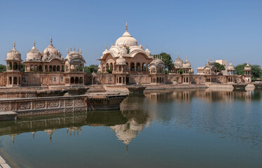 One of the most visited holy places in Mathura is Kusum Sarovar Lake. India.