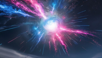 Obraz premium Abstract Background With Glowing Sky