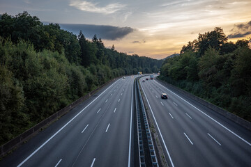 Traffic on highway in Germany