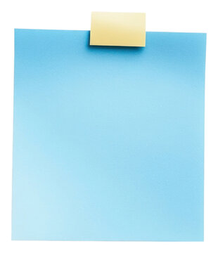 blank blue sticky note