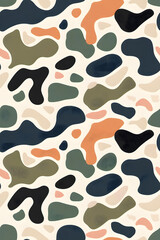 Amy camouflage military flat vector seamless pattern illustration. Khaki, olive green color camouflage texture fabric