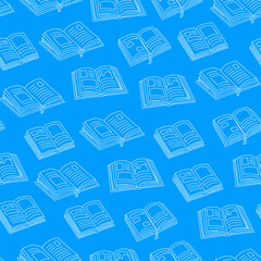 doodle book pattern background. back to school pattern background. book Seamless Pattern background. 