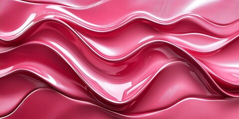 Obraz premium Abstract pink wavy glossy background.