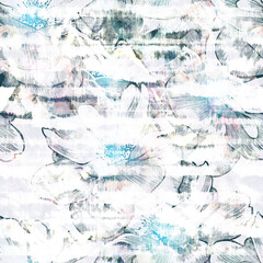 Abstract grunge urban geometric chaotic pattern with words, letters. Old aged newspaper, magazine texture paper background. Beige colorful bright horizontal collage.Mens Designer Shirting Fabrics