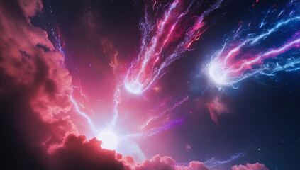 Fototapeta premium Abstract Background With Glowing Sky