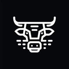 bull head icon vector illustration