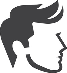 Obraz premium a man's head with a hair style on it