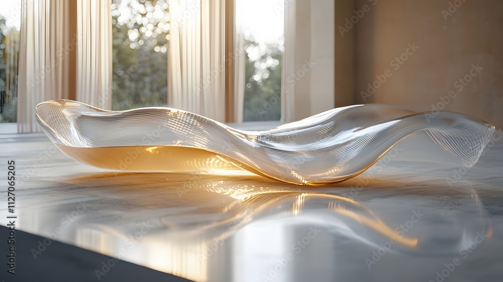 Aufkleber A conceptual visualization of interconnected translucent layers symbolizing seamless interaction.