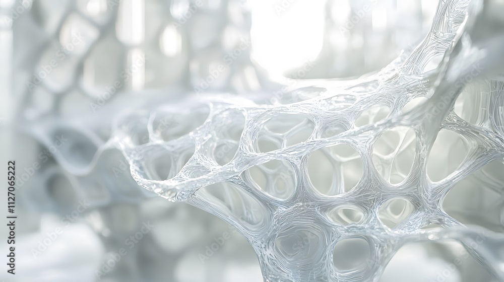 Aufkleber A conceptual visualization of interconnected translucent layers symbolizing seamless interaction.