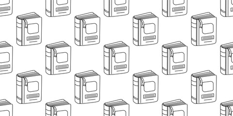 doodle book pattern background. back to school pattern background. book Seamless Pattern background.	