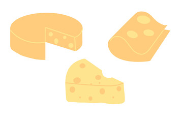 Collection of different types of cheese French cuisine