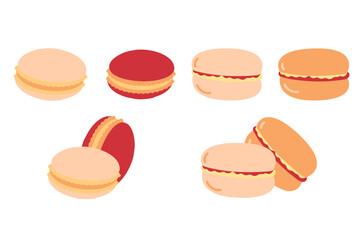 Collection of macarons pastries French cuisine