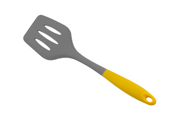 Kitchen Silicone Spatula. Heat resistant cooking spatula isolated on white background.