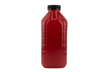 A Bottle of cranberry juice isolated on white background. Bottle of morsel