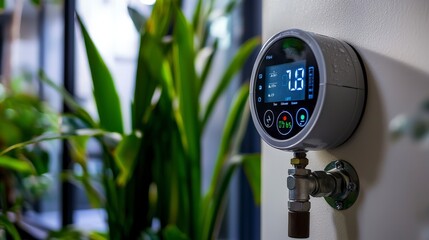Innovative smart water meter with digital display for enhanced indoor water management in modern homes