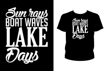 Sun rays boat waves lake days - art files for Cricut and Silhouette. You can edit it with Adobe Illustrator.