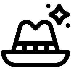 Party hat. Editable stroke vector icon.