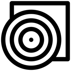 Vinyl record. Editable stroke vector icon.