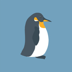 Cute Cartoon Penguin. Arctic, Polar animal. Creature image icon. Vector Illustration.