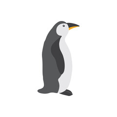 Cute Cartoon Penguin. Arctic, Polar animal. Creature image icon. Vector Illustration.