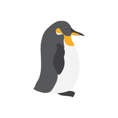 Cute Cartoon Penguin. Arctic, Polar animal. Creature image icon. Vector Illustration.