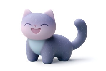 Obraz premium Adorable 3D Cat Model: Design, Animation, Joyful Purrfect Creation