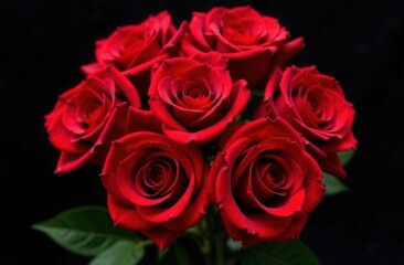 Obraz premium bouquet of red roses, red roses background