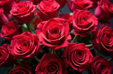 Obraz premium bouquet of red roses, red roses background