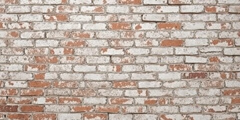Fototapeta premium White grunge brick wall texture background with vintage look, worn, pattern