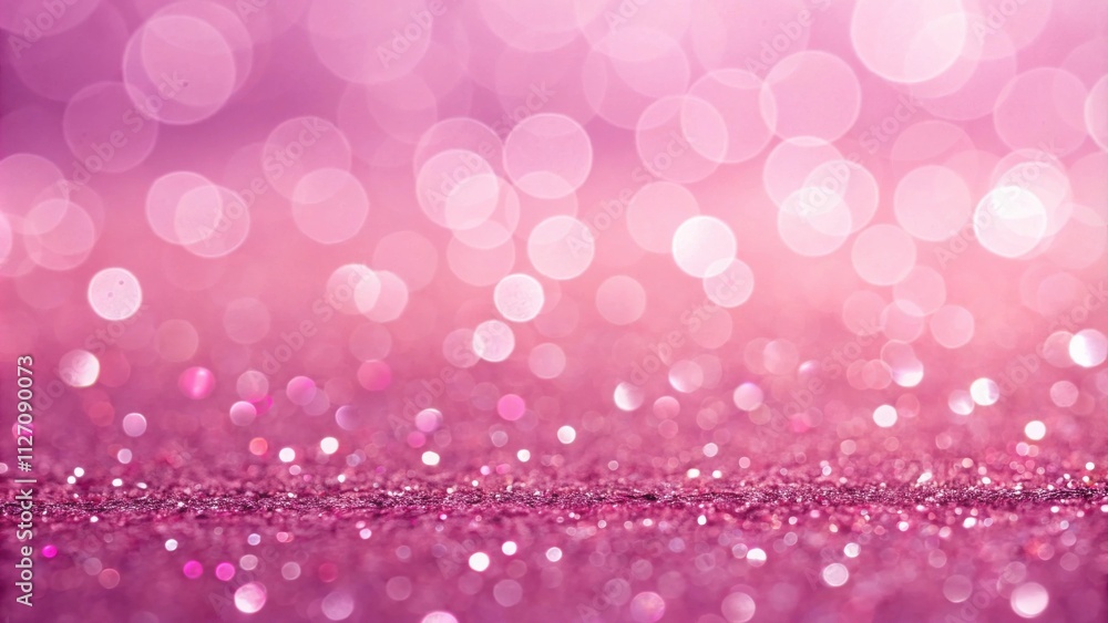 Poster Sparkling Pink Glitter with a Shimmering Bokeh Effect