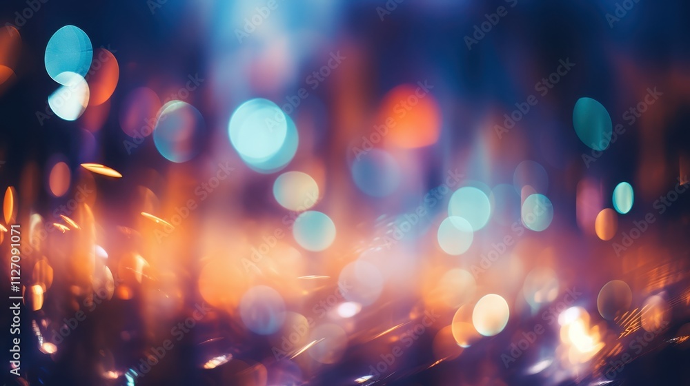 Poster abstract colorful bokeh lights background image