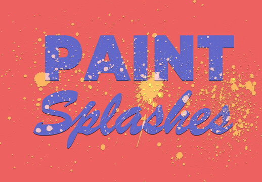 Paint Splashes Text Style