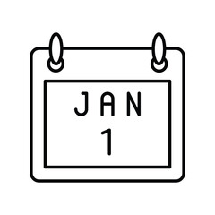 Calendar Flip  line icon with white background vector stock illustration