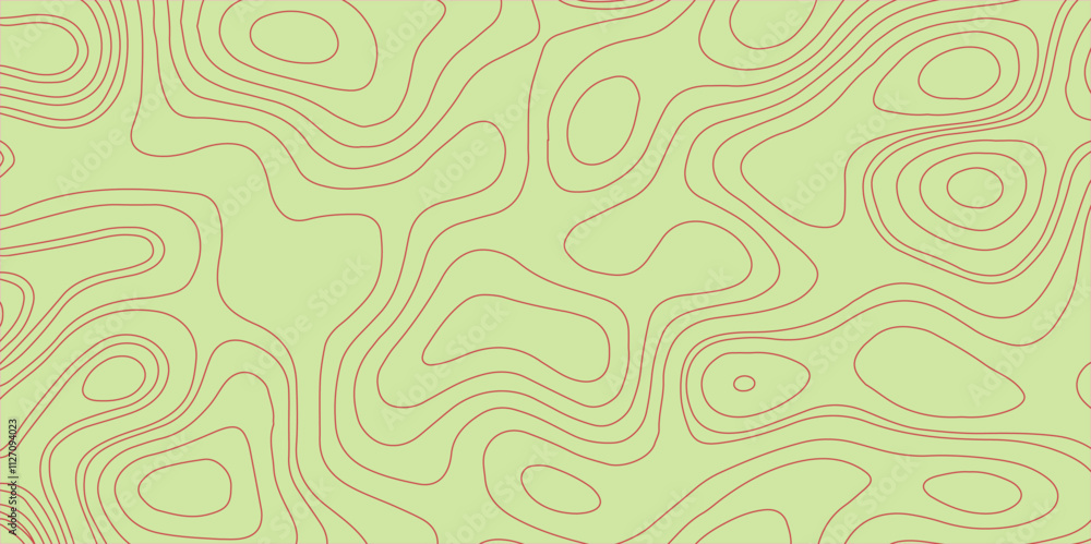 Poster map with topographic contour line background vector. topographic map lines, contour background.
