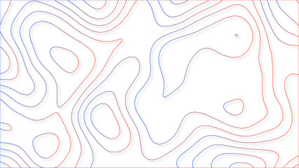 Map with topographic contour line background vector. Mapping grid topography background.