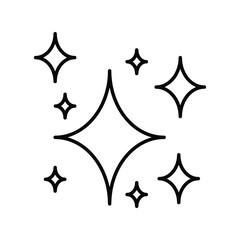 Glitter Effects line icon with white background vector stock illustration