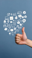 Obraz premium Thumbs Up Digital Illustration