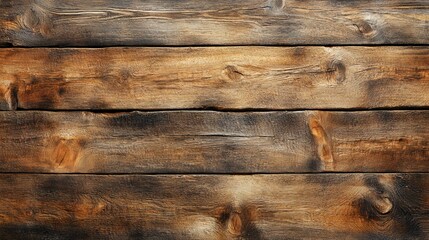 Fototapeta premium Rustic Brown Wooden Planks Background Texture