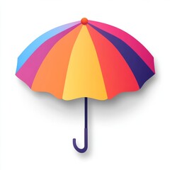 Vibrant Rainbow Umbrella for Sunny Days