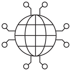Network Icon, Building Reliable and Secure Network Infrastructures, Optimizing Connectivity Through Advanced Networking Solutions, Vector